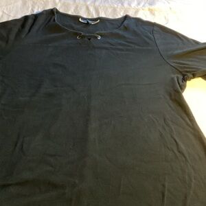 Karen Scott Black Short Sleeve Tee